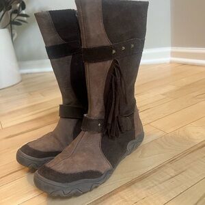 UMI Brown Suede Fringe Boots